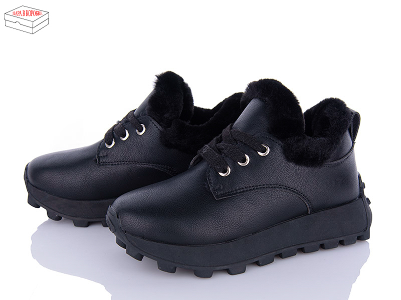 Кроссовки Ailaifa (36-41) 2307 all black (зима)