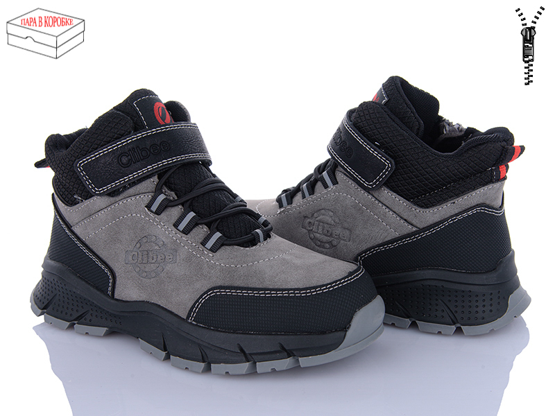 Ботинки Цветик (33-38) KC520 grey-black,деми (деми)