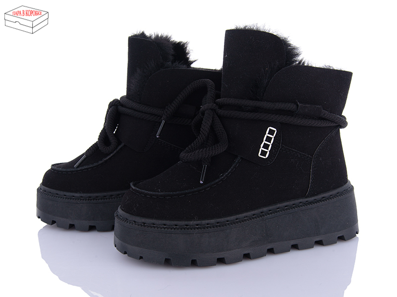 Ботинки Ailaifa (36-41) CM07 black (зима)