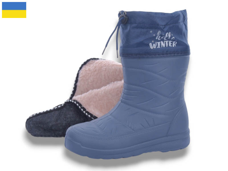Сапоги ALEX M&L (38-42) AB24 т.синій (зима)