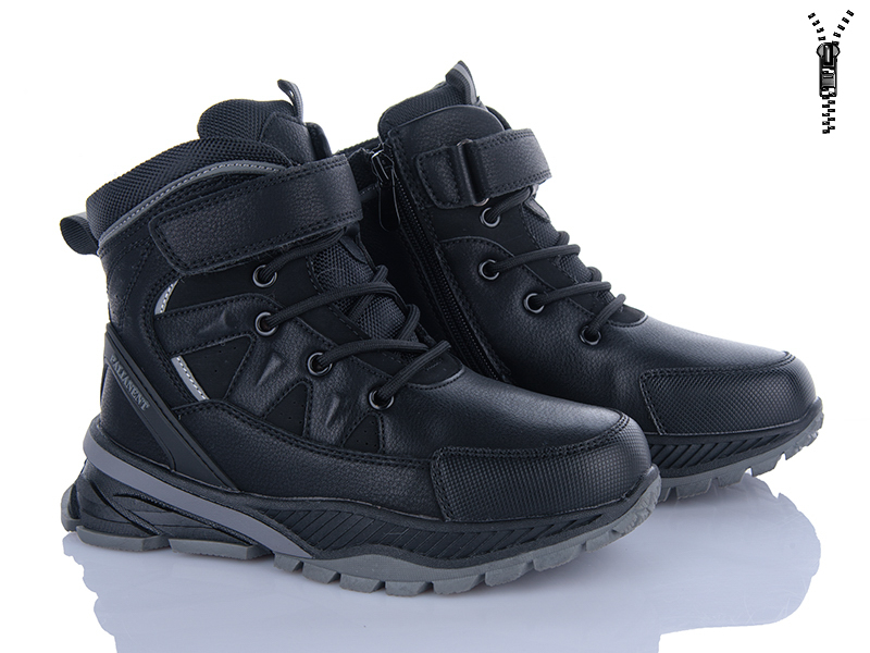 Ботинки OkShoes (32-37) C1063-2 black (зима)