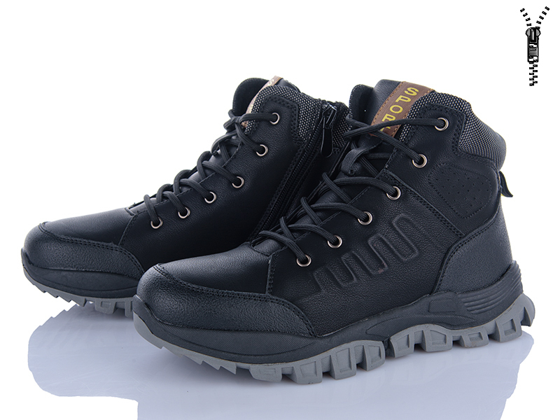 Ботинки OkShoes (36-41) D5565 black (зима)