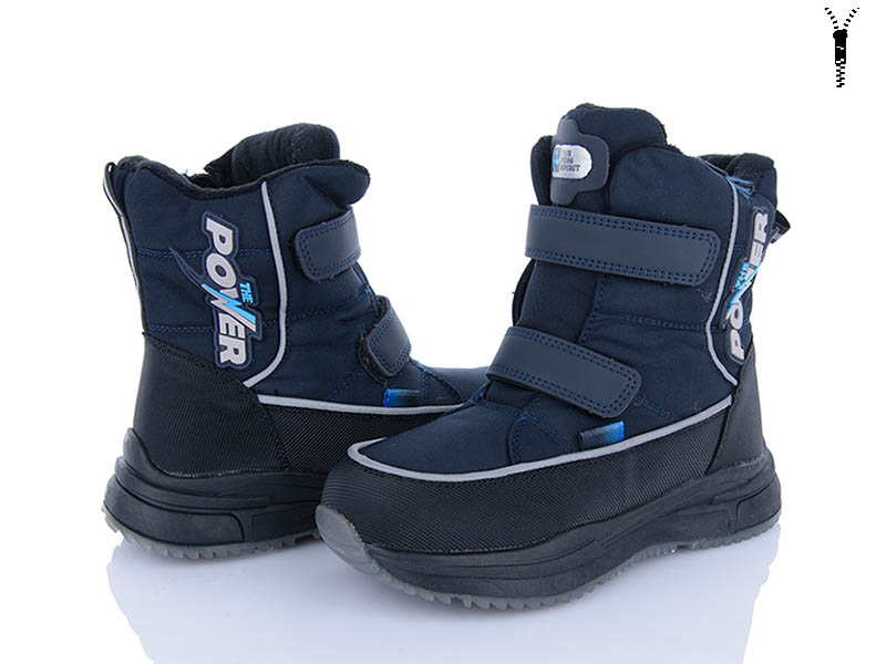 Ботинки OkShoes (32-37) A30407 navy (зима)