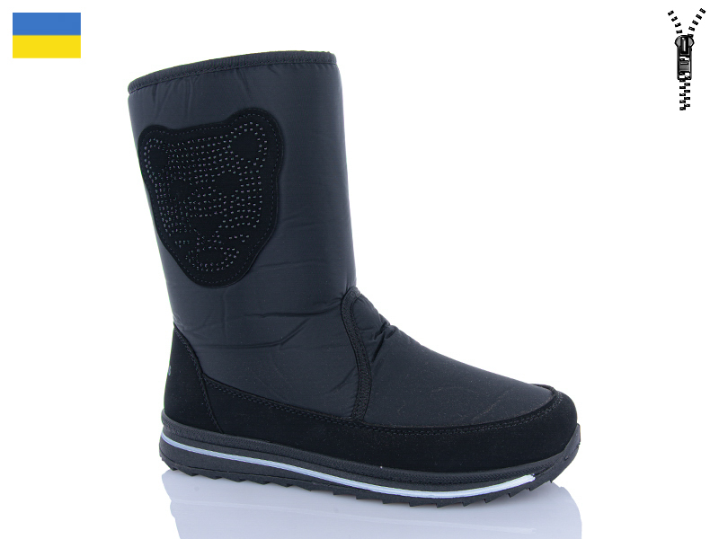 Дутики Дарс (38-42) 3106 чорний (зима)
