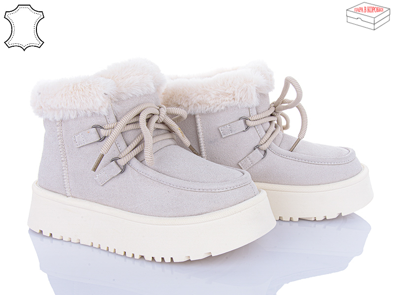 Ботинки Ailaifa (36-41) M031-1 grey-white (зима)