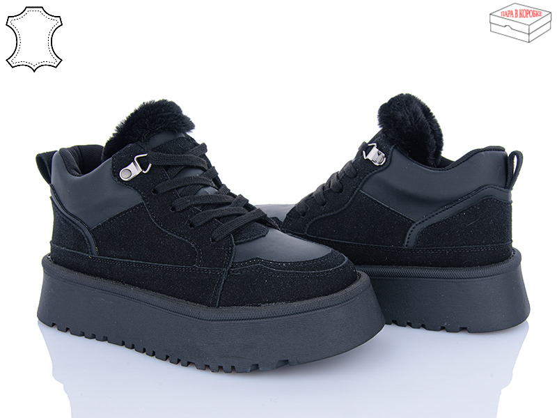 Кроссовки Ailaifa (36-41) M061 black (зима)