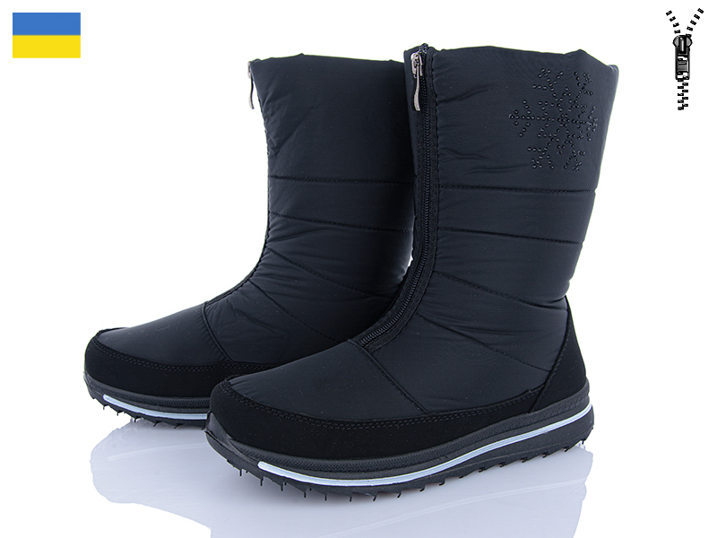 Дутики Paolla (37-42) 3114 чорний (зима)