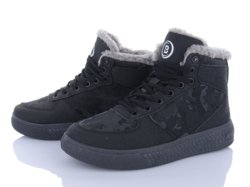 Кроссовки QQ Shoes (36-41) 121 black (зима)
