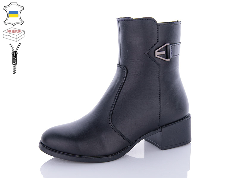 Ботинки QQ Shoes (36-41) 202 чорний (зима)
