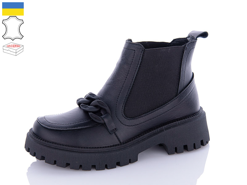 Ботинки QQ Shoes (36-41) 205 чорний (зима)