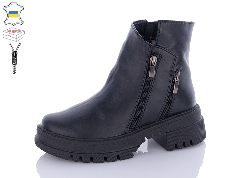 Ботинки QQ Shoes (36-41) 206 чорний (зима)