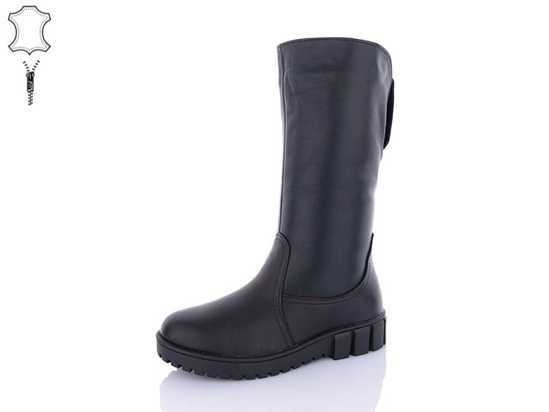 Сапоги QQ Shoes (37-42) 436 чорний (37-42) (зима)
