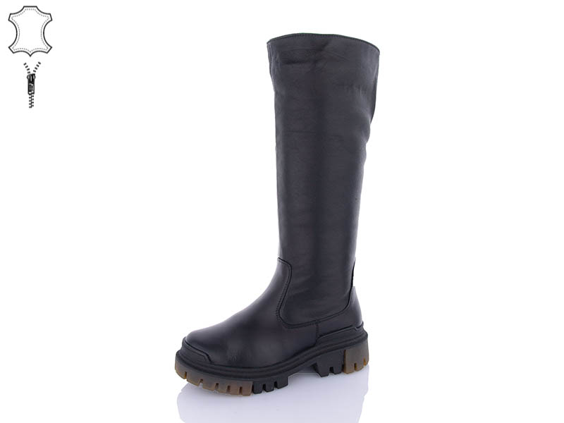 Сапоги QQ Shoes (36-41) 703 чорний (зима)