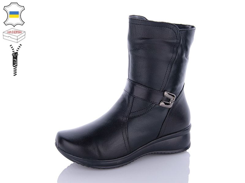 Ботинки QQ Shoes (38-43) 729 чорний (зима)