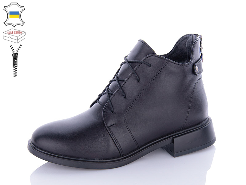 Ботинки QQ Shoes (36-41) 907 чорний (зима)