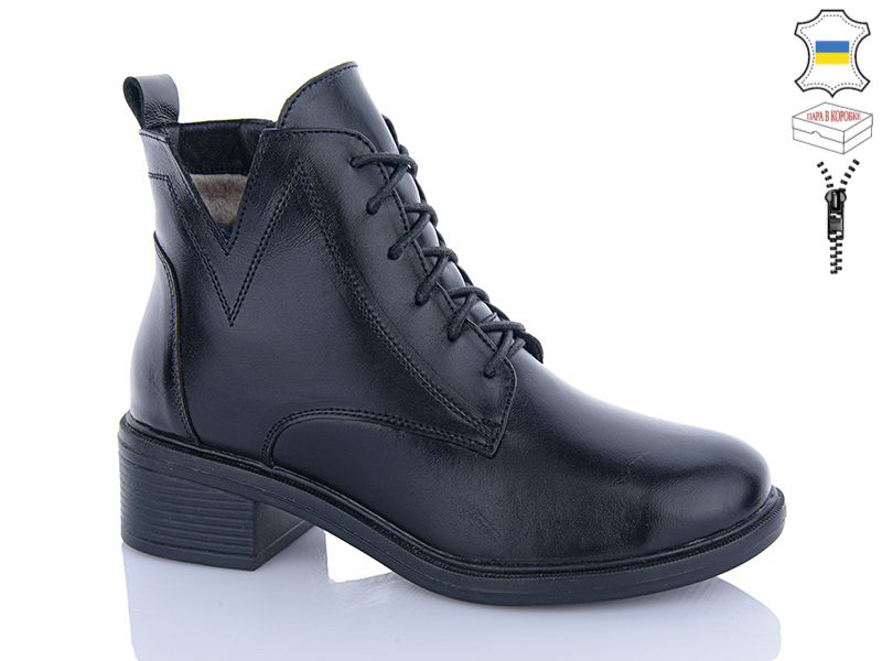 Ботинки QQ Shoes (36-41) 910 чорний (зима)