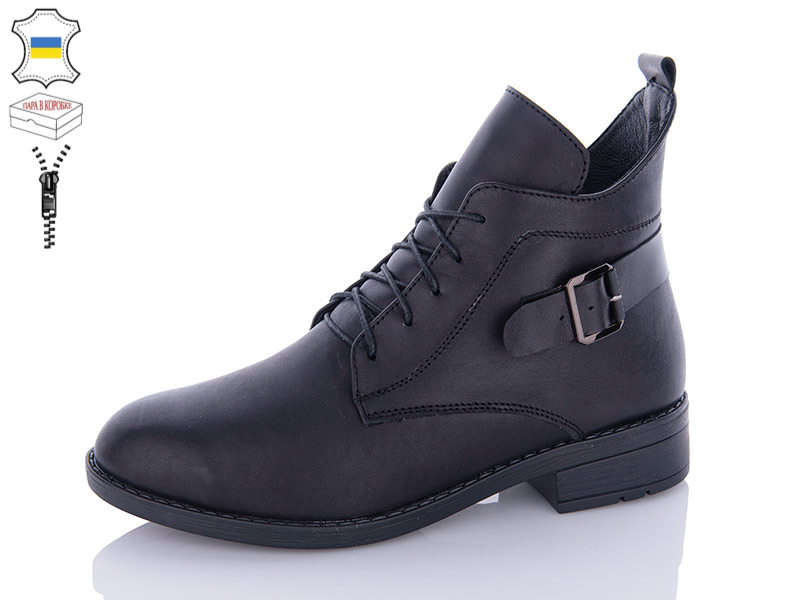 Ботинки QQ Shoes (36-41) 915 чорний (зима)