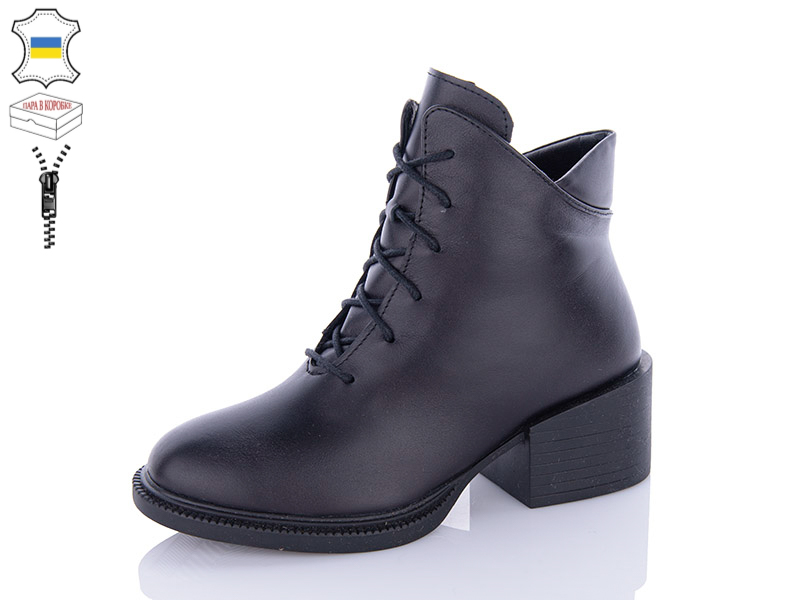 Ботинки QQ Shoes (36-41) 917 чорний (зима)