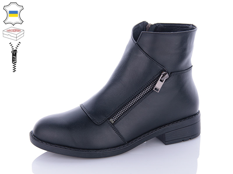 Ботинки QQ Shoes (36-41) 922 чорний (зима)