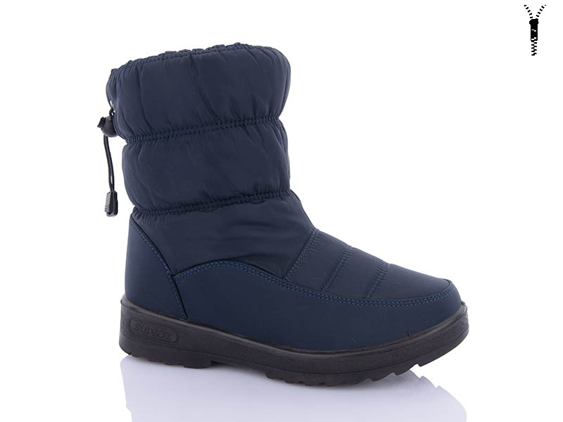 Дутики QQ Shoes (36-41) D21R141 navy (зима)