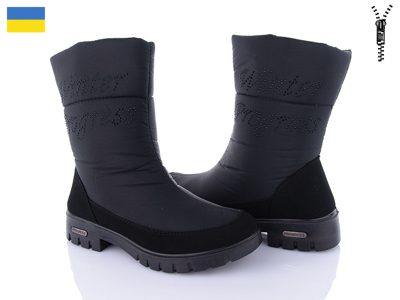 Дутики Paolla (37-41) 3409 чорний (зима)