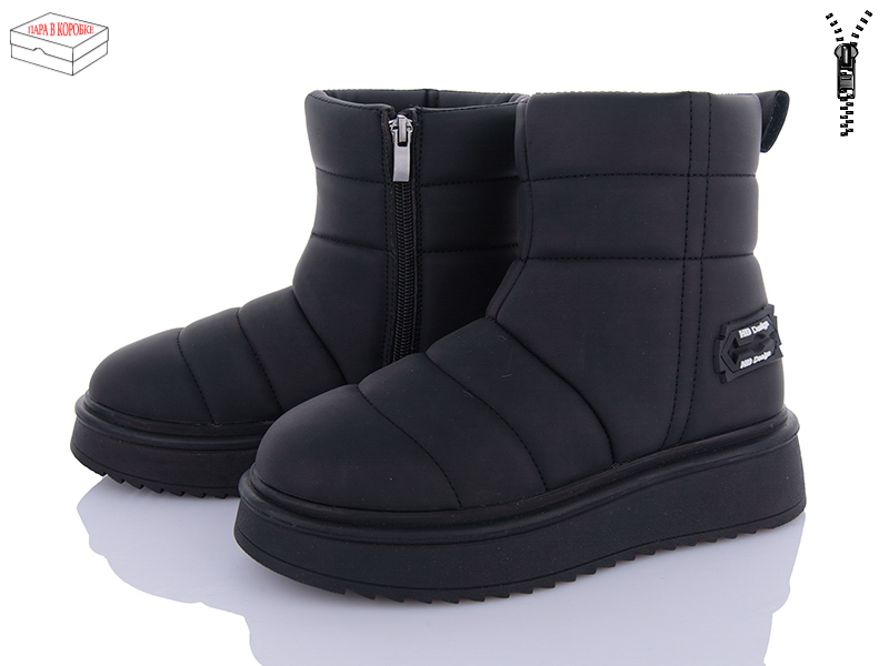Ботинки Ailaifa (36-41) 2023 all black (зима)