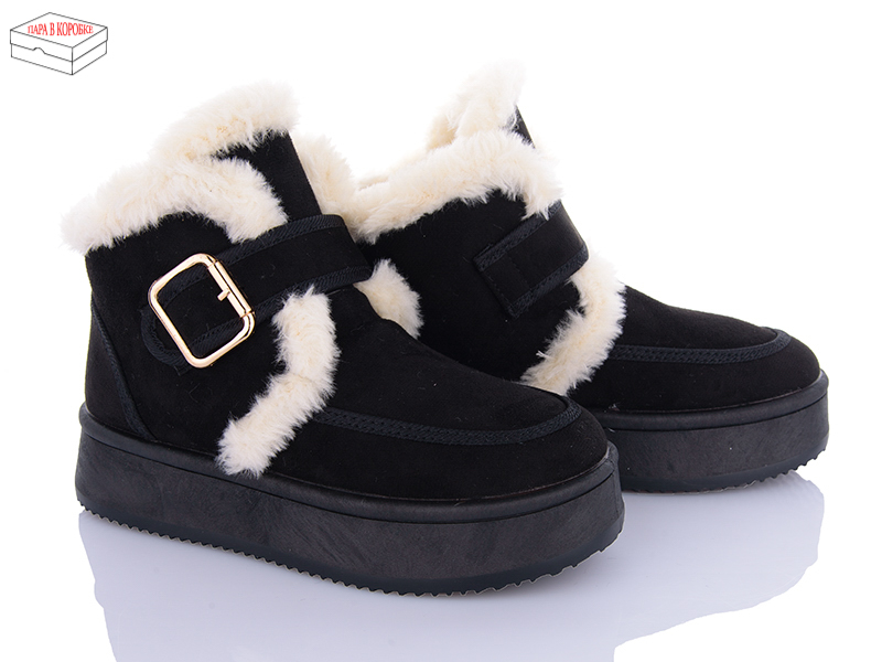 Ботинки Ailaifa (36-41) HY56 black (зима)