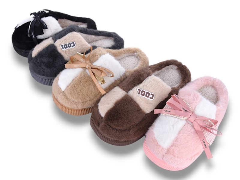 Тапочки Dago (36-44) Шльопки M-Ж2520 mix (зима)