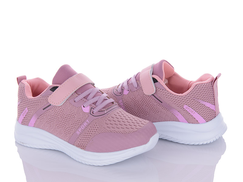 Кроссовки Wei Wei (32-37) 2602-2 pink-l.pink (деми)