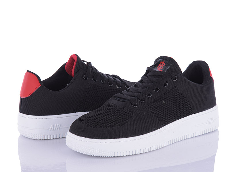Кроссовки BULL (40-45) R015-3 black-red (лето)