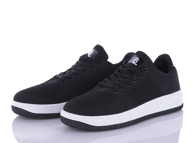 Кроссовки BULL (40-45) R015-2 black-white (лето)