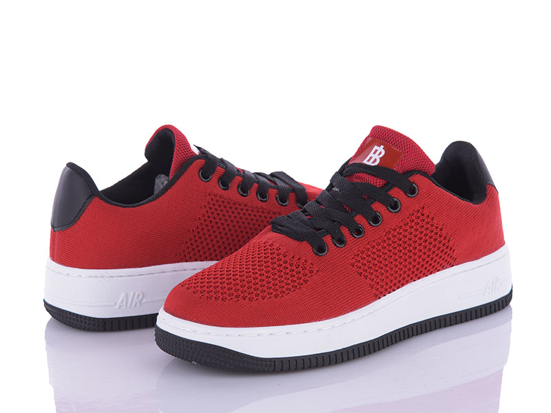 Кроссовки BULL (36-41) RB015-4 red-black (лето)