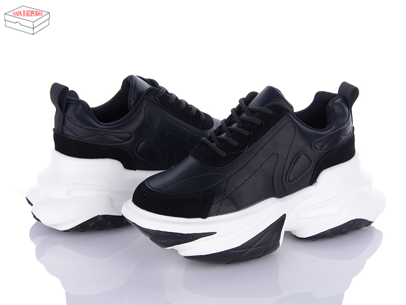 Кроссовки Ailaifa (36-41) 8202 black (деми)