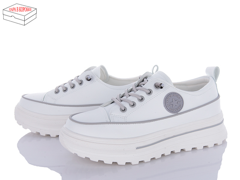 Кроссовки Ailaifa (36-41) W01 white-grey (деми)