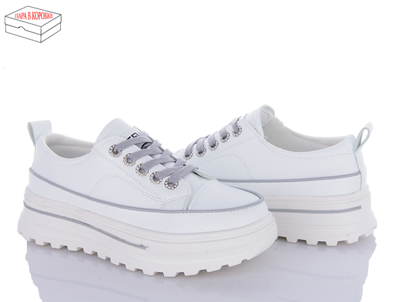 Кроссовки Ailaifa (36-41) W02 white-grey (деми)