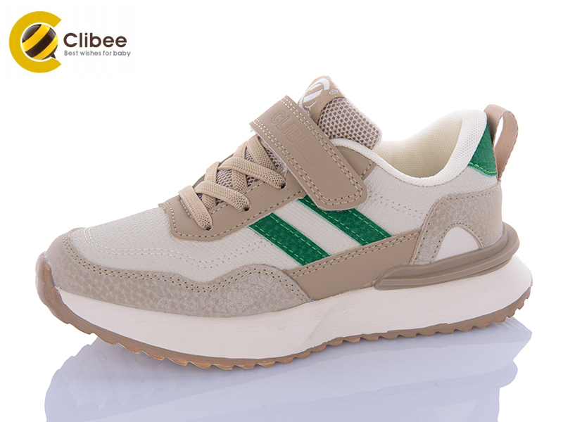 Кроссовки Clibee-Apawwa (32-37) EC282 khaki-rice (деми)