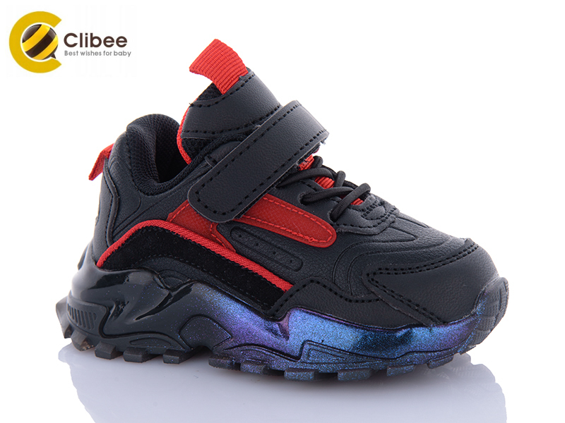 Кроссовки Clibee-Apawwa (21-25) E78 black-red (деми)