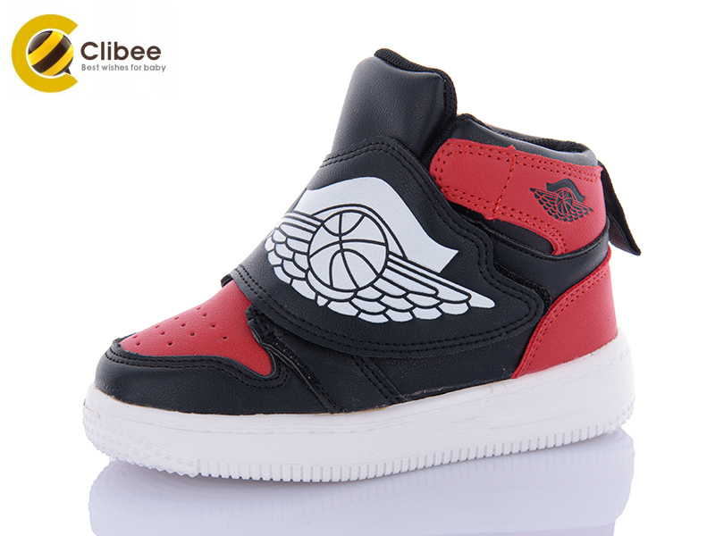 Кроссовки Clibee-Apawwa (25-30) KJ06 black-red (деми)