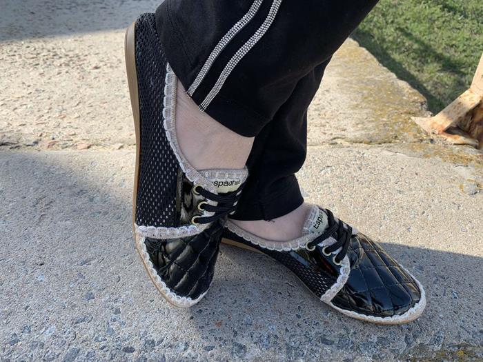 Мокасины DeMur (36-40) 002 black (лето)