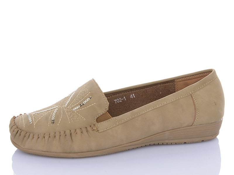 Туфли LDW (41-43) 702-1 beige батал (деми)