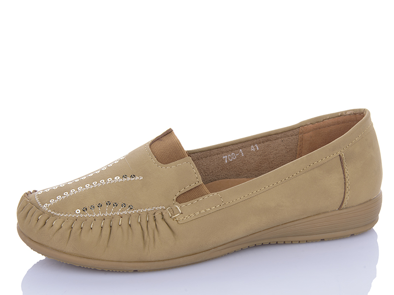 Туфли LDW (41-43) 708-1 beige батал (деми)