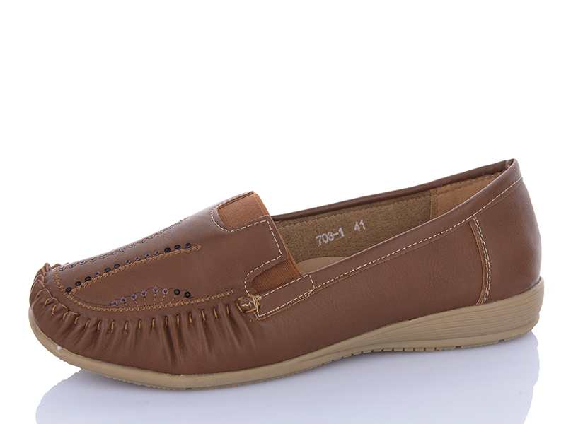 Туфли LDW (41-43) 708-1 brown батал (деми)