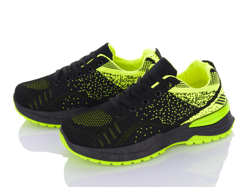 Кроссовки Wei Wei (37-41) 2136-1 black-green (лето)