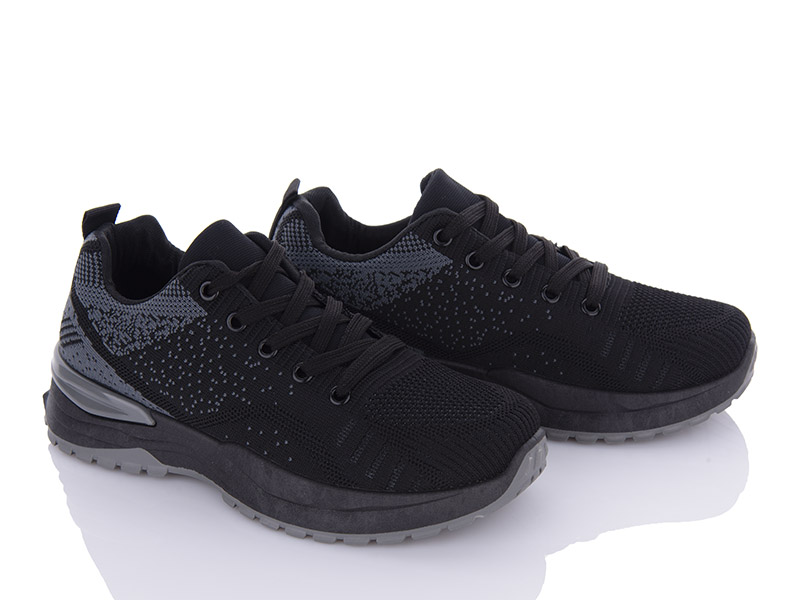 Кроссовки Wei Wei (37-41) 2136-1 black-grey (лето)