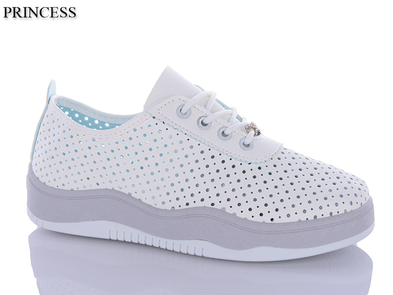 Кроссовки Princess (37-41) L154 white (лето)
