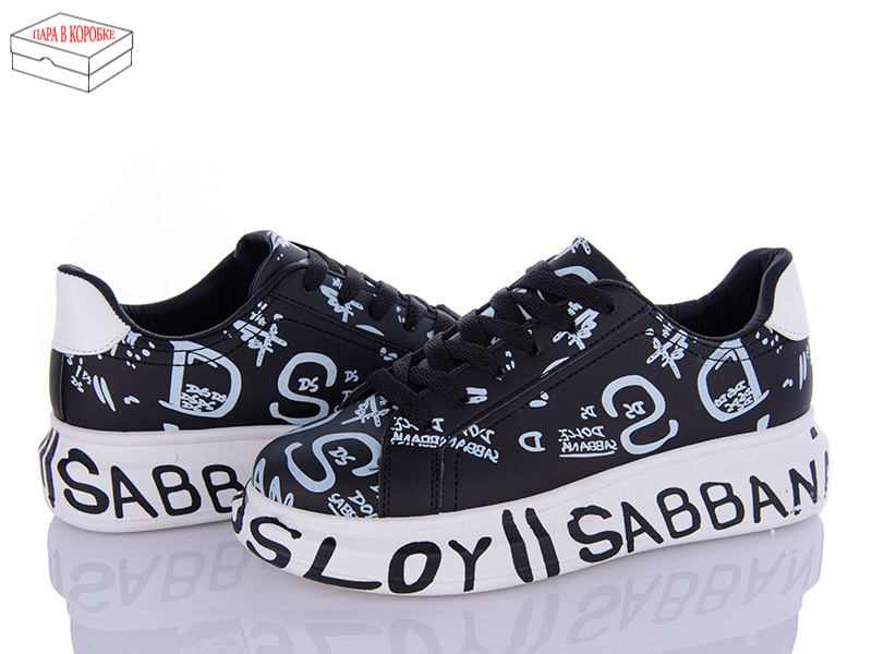Кроссовки Wei Wei (37-41) SS988 black-white (деми)