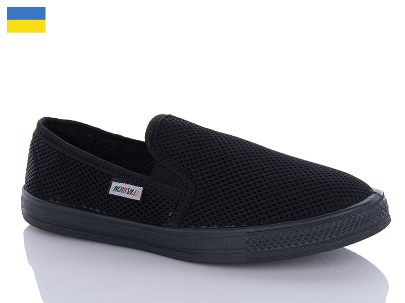 Слипоны Inblu (40-45) Сітка чорний (лето)