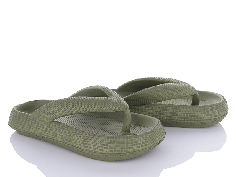 Шлепанцы BIG (36-41) 3612-1619 d.green (лето)