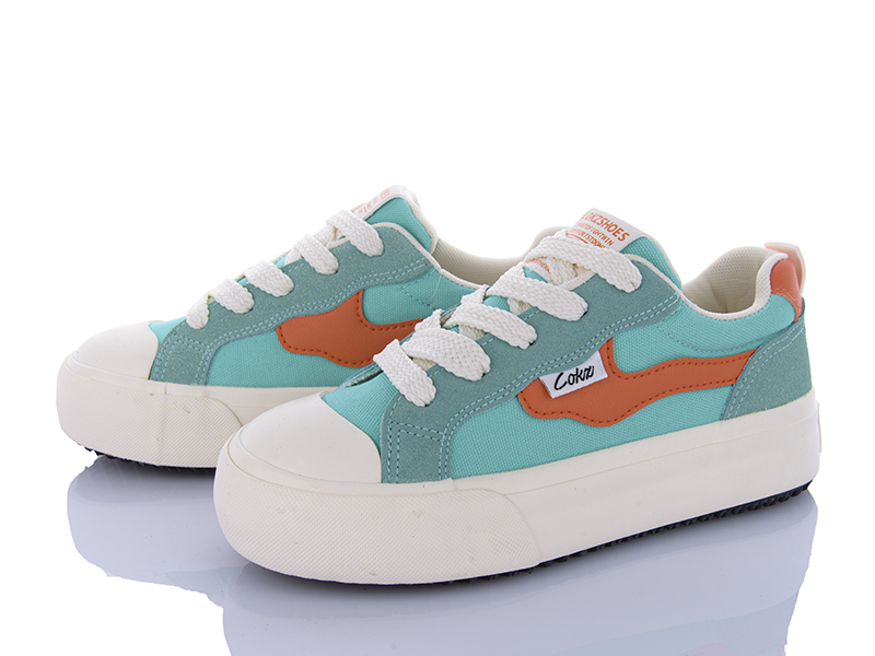 Кеды VIOLETA (36-41) 170-29 blue-orange (деми)