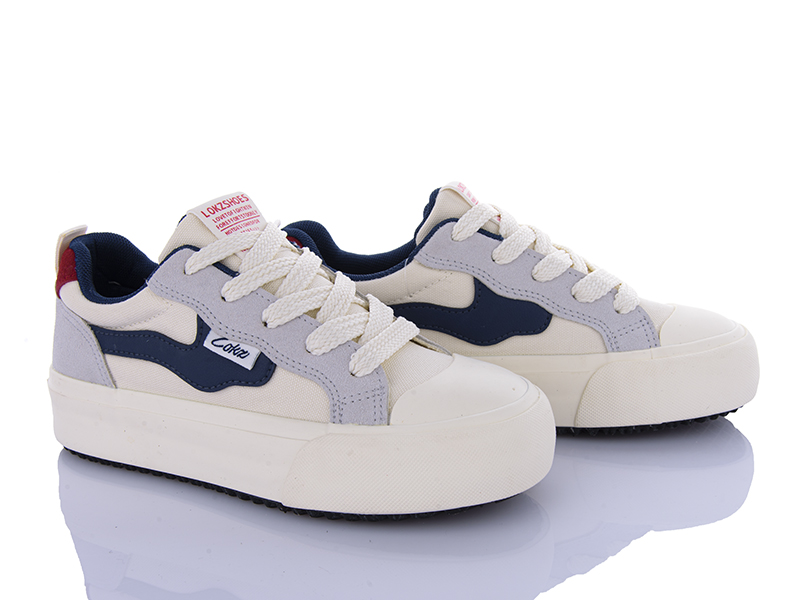 Кеды VIOLETA (36-41) 170-29 white-grey (деми)
